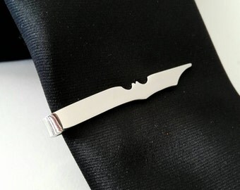 Batman tie clip made with stainless steel for skinny ties