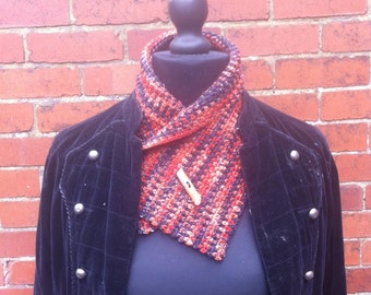 Autumn Collar, hand crocheted short scarf
