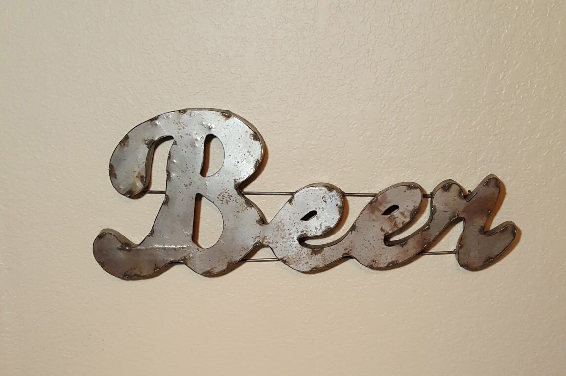 Beer sign metal wall art metal art beer beer living beer