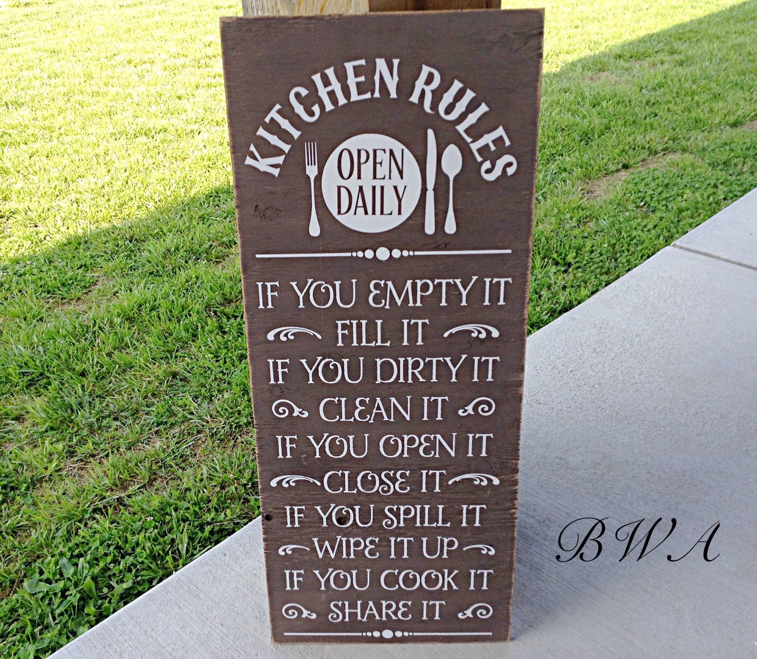 Kitchen rules sign kitchen signs kitchen sign kitchen