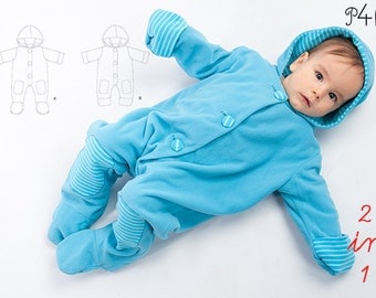 Baby Overall sewing pattern, romper jumpsuit pattern, one-piece, one piece pattern, toddler, sleep sack pattern
