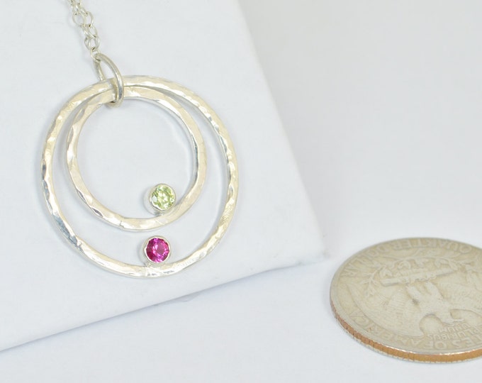 Aunt Necklace, Aunts Necklace, Mom Necklace, Sterling Silver Necklace, Gift for Mom, Mothers Jewelry, Birthstone Necklace, Gift for Aunt