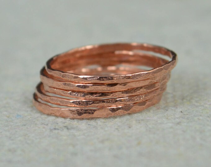 Copper Midi Ring, Knuckle Ring, Thin Copper Ring, Copper Band, Pure Copper Ring, Hammered Copper Ring, Knuckle Rings, Midi Rings, Copper