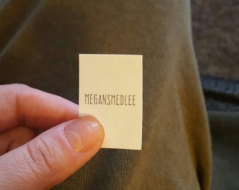 Fabric Sew On Tag - Garment Tag - Personalized Sewing Label - Sewing Tag - Crochet Tag - Custom Clothing Label - Quilt Label - Fabric Label