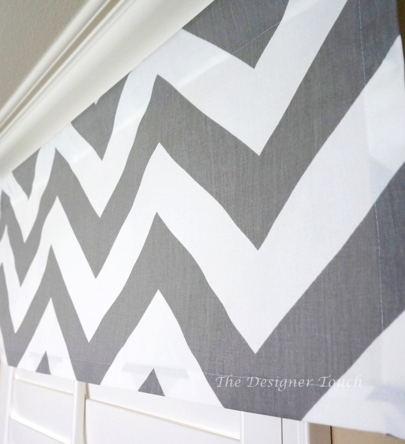 Grey Window Valance.Grey Valances.Window Treatment