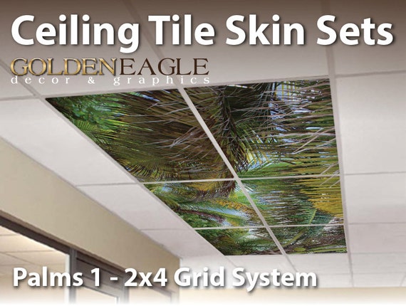 Ceiling Tile Skin Kit 2x4 Grid Glue Up Decorative Panel Cover