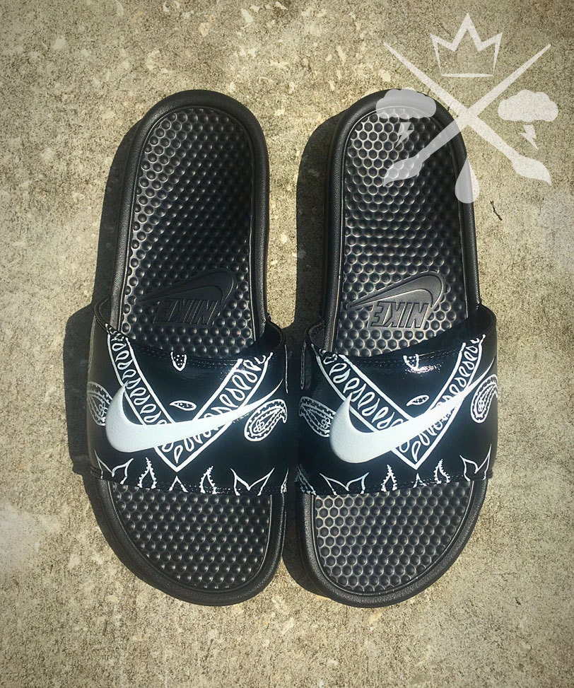 custom nike slides benassi