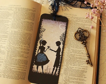 Bookmark - Ilustrated bookmark - Lovers - Miss Shadow - Le rendez-vous