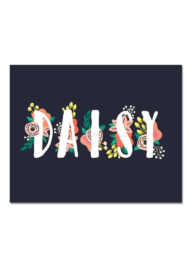 Daisy Personalized Name Sign Birthday Party Decorations Name