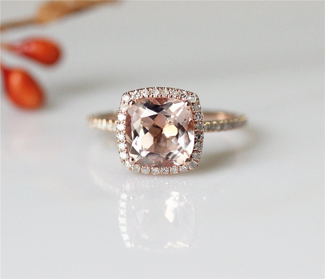 Classical Engagement Ring 8mm Cushion Cut by RobMdesign