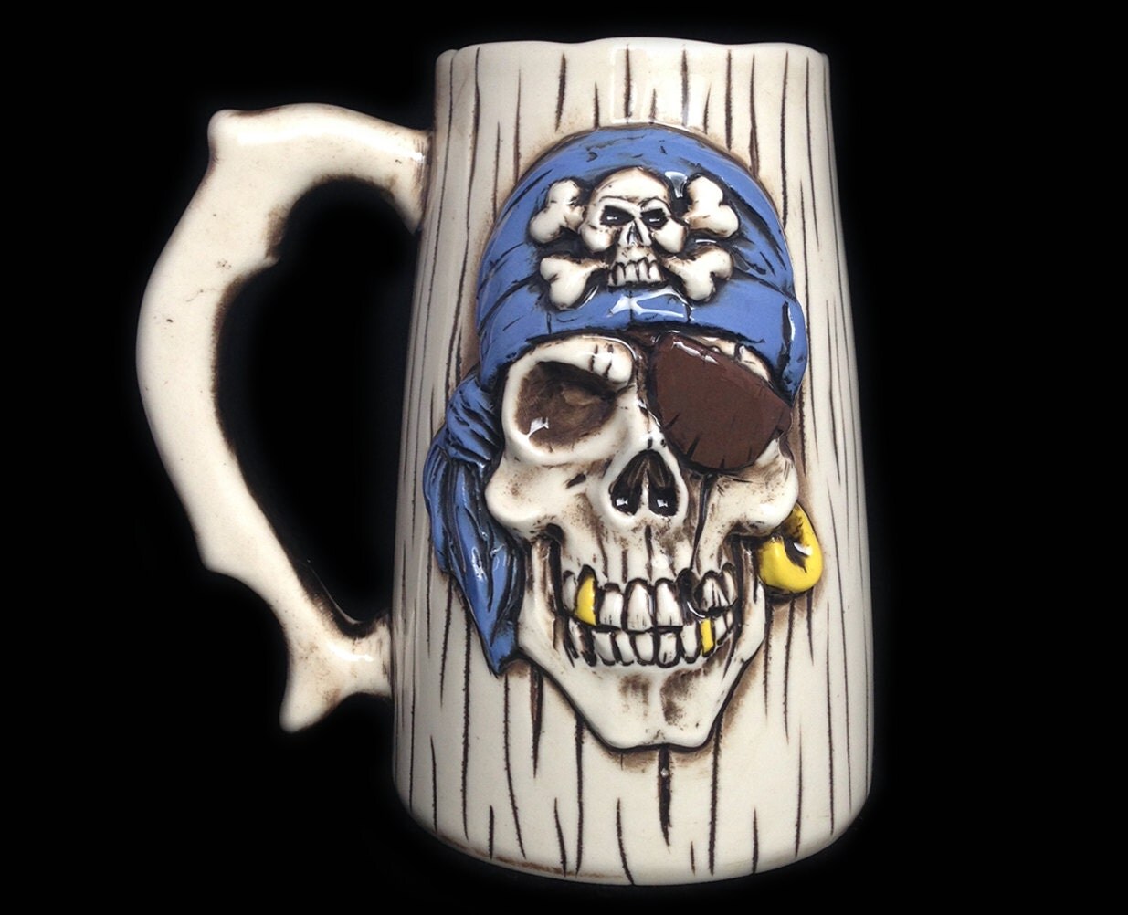 Pirate Beer Mug Anniversary Gifts for Men Pirate Skull Beer