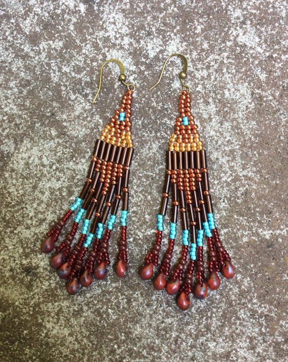 summer beaded earrings