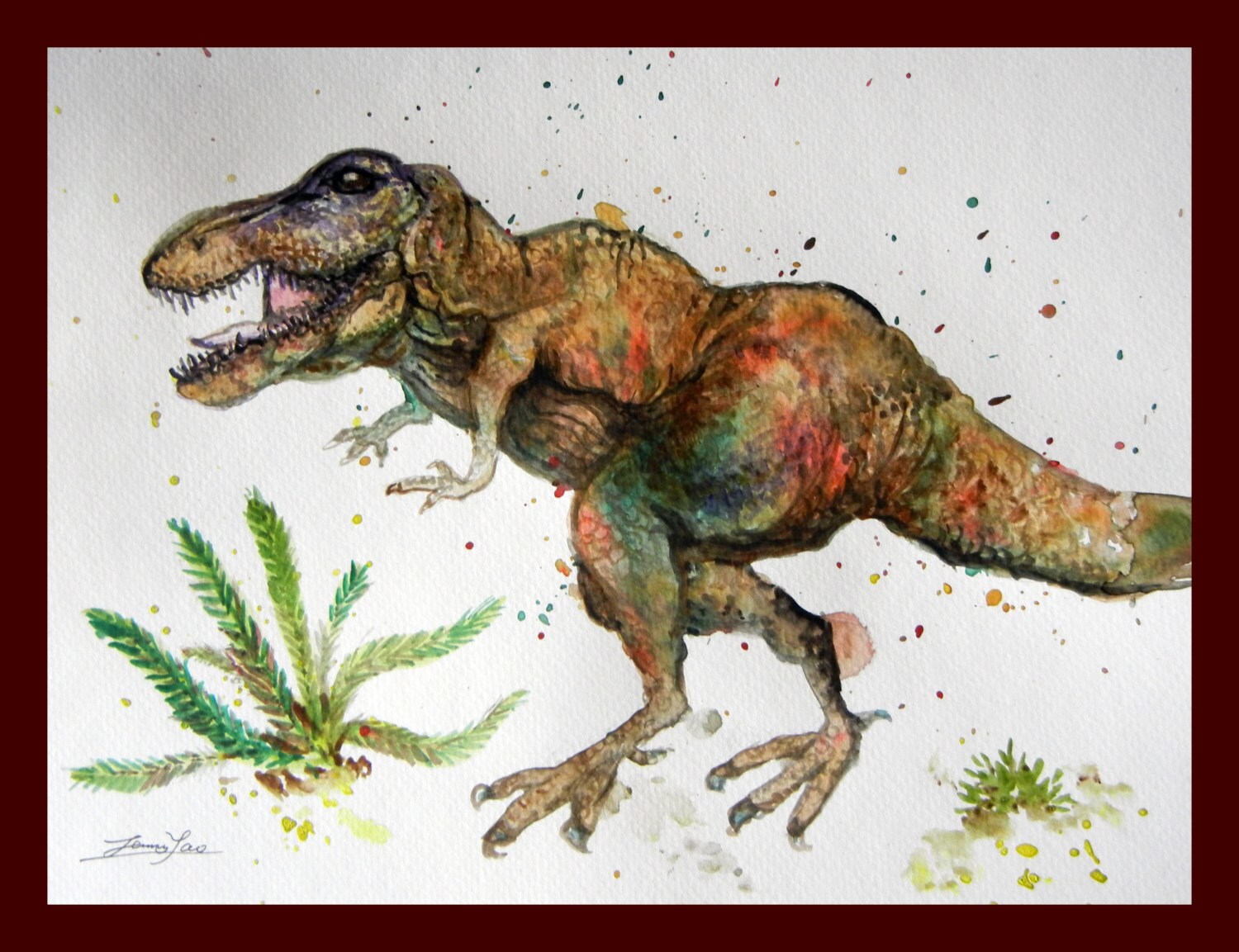 3d dinosaur painting