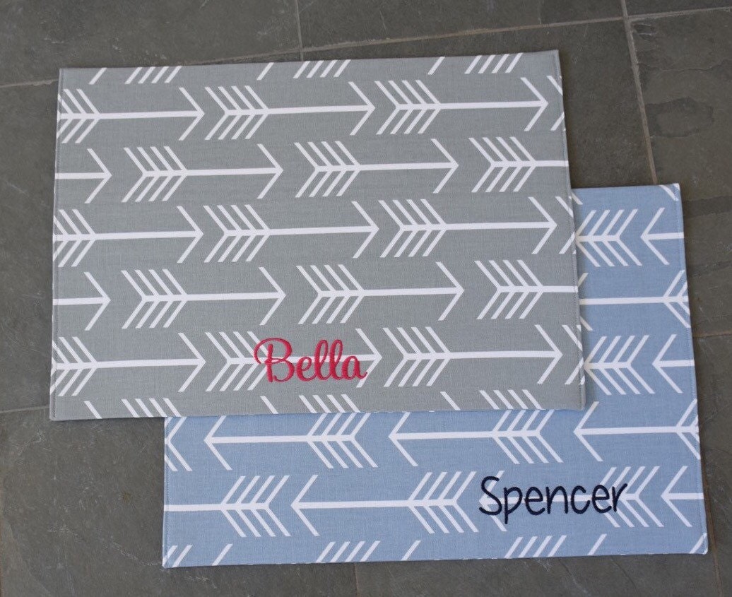 Personalized Pet Placemat Dog Food Water Bowl Mat