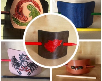 Leather Barrette, Stick Barrette, Retro Hair Accessory, Classic Stick Barrette, Leather Hair Accessory, Gifts for Her, Custom Barrette