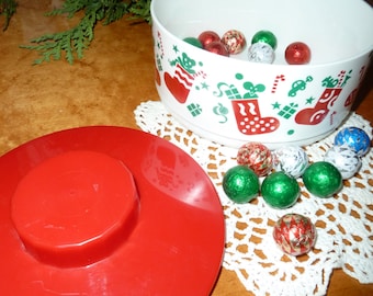 Christmas Tupperware 1994 holiday delights candy dish