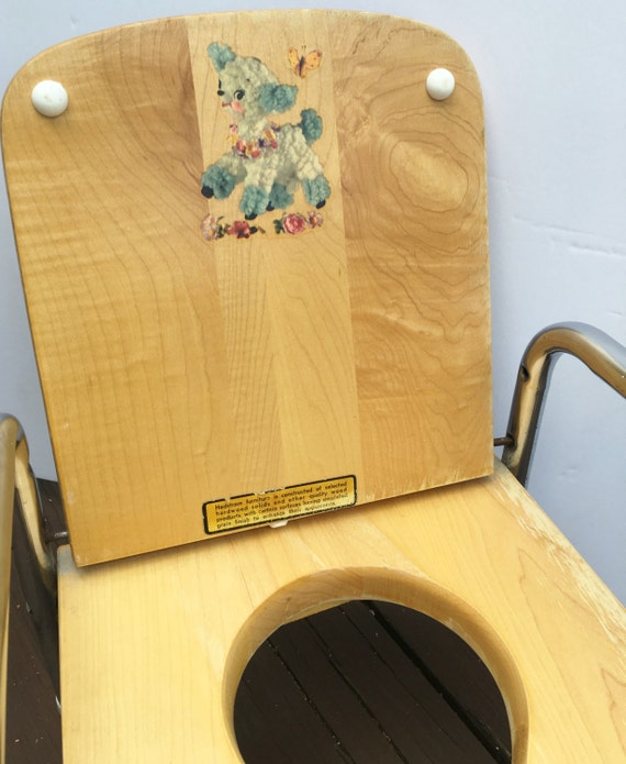 Vintage Hedsrtom wood childs potty chair