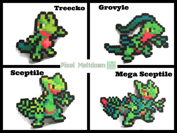 Articles similaires à Treecko, Grovyle, Sceptile, méga-Sceptile Pokemon