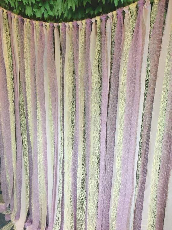 Shabby Chic lavender lace wedding garlandvintage boho