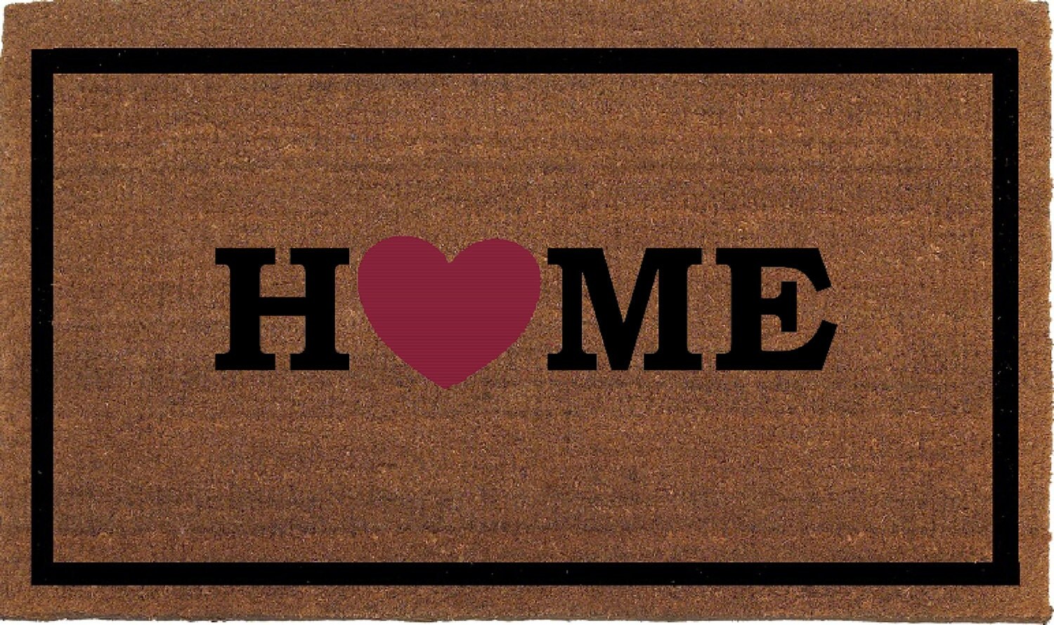 Home Heart Door Mat Coir Doormat Rug 2' x 2' by FranklinandFigg