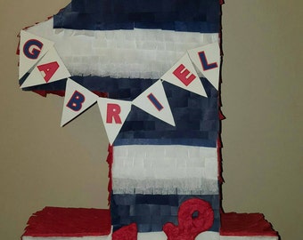 Personalized Nautical theme Number Pinata