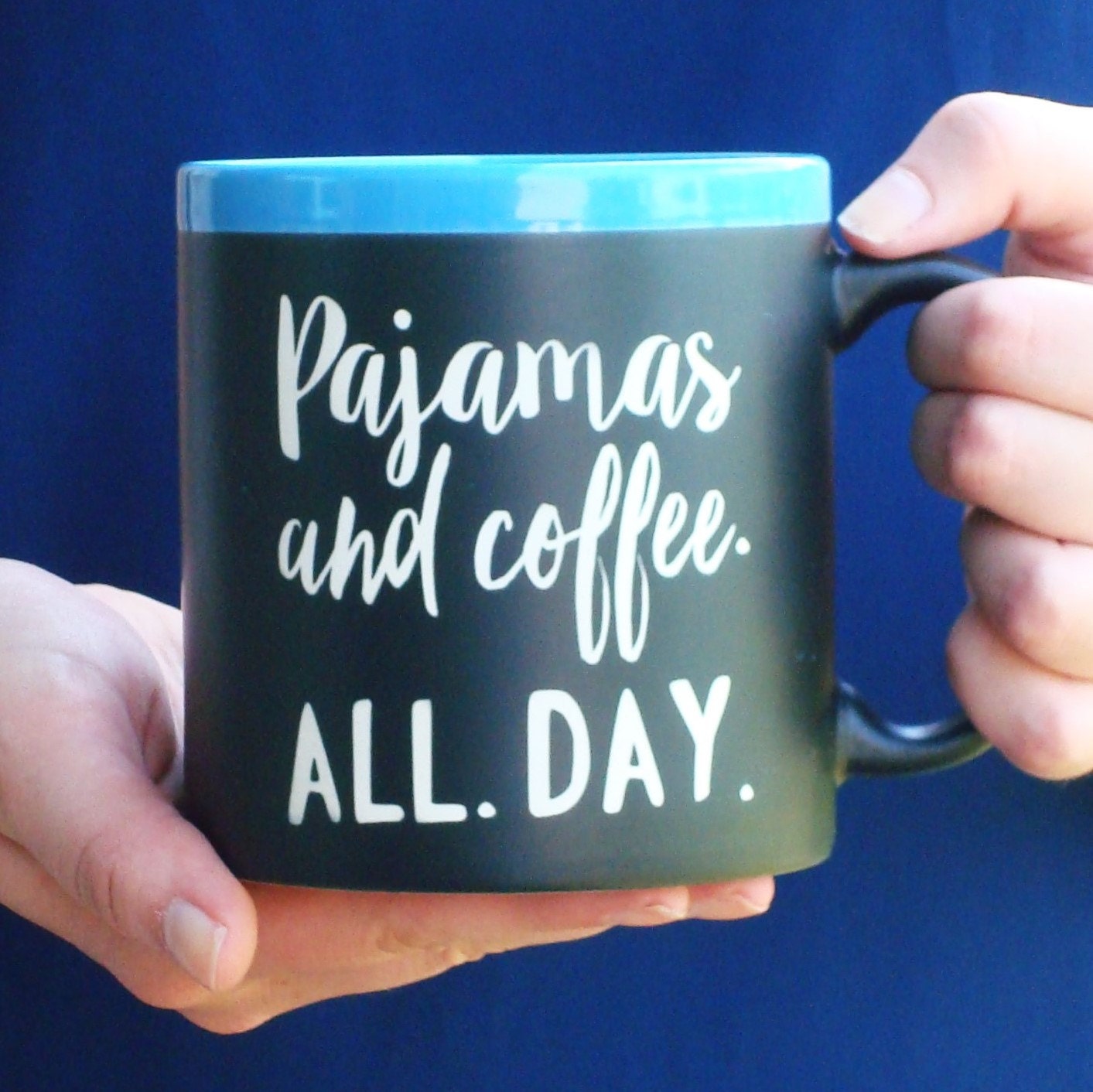 Jumbo Chalkboard Coffee Mug for Coffee Lover Message Coffee