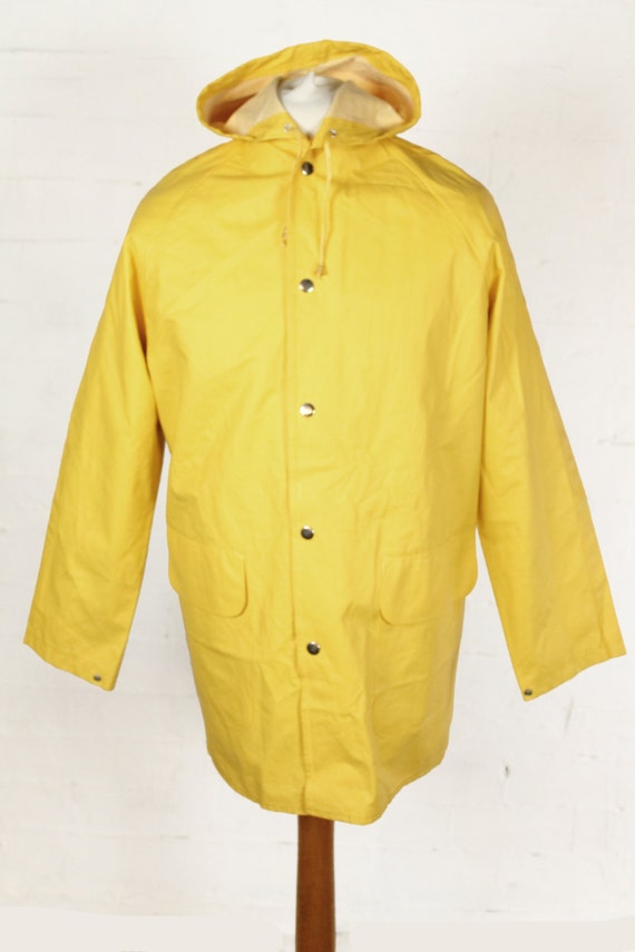 Vintage Yellow Fisherman Coat Jacket Anorak by CatCalledEsteban