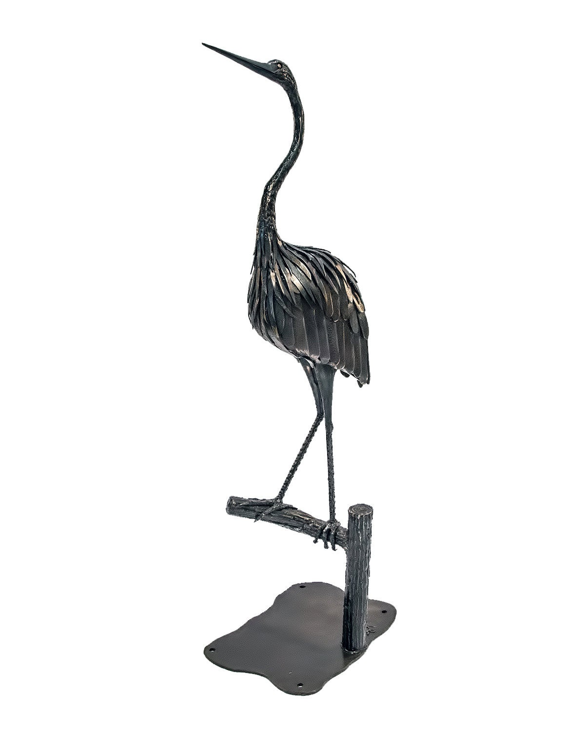 Great Blue Heron Metal Sculpture