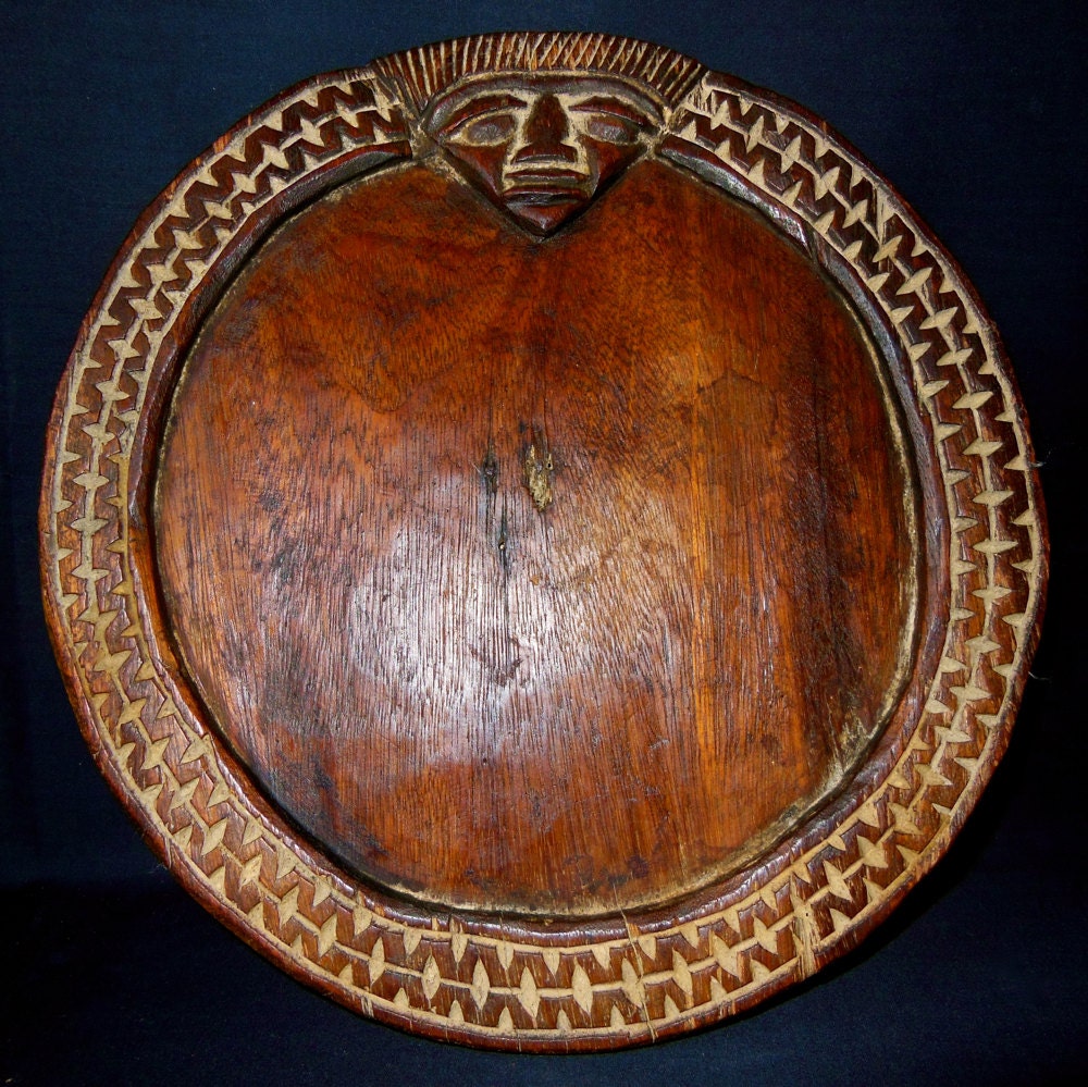 Yoruba Opon Ifa Divination Tray Carved Wood Worn Sacred