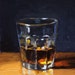 Bourbon Whiskey Still Life Painting, original oil painting by Aleksey Vaynshteyn