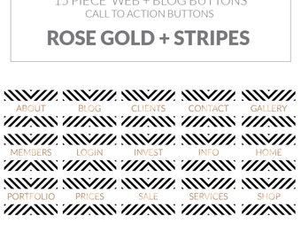 53 piece Pink Gold Glitter Logo Blog by MacaronsandMimosas on Etsy