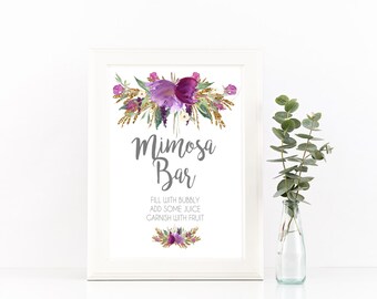 printable mimosa sign Mimosa bar sign, mimosa sign, bridal shower mimosa sign, mimosa bar signage, Brunch mimosa sign, mimosa bar printable,