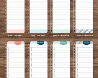 pagemarker for planner bookmark clip-in page marker | laminated wet erase checklist notes | this week | to do list | shpplanners