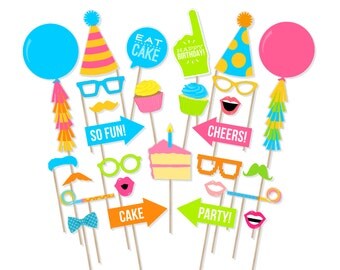 Ice Cream Party Photo Booth Props Ice Cream Party Photobooth