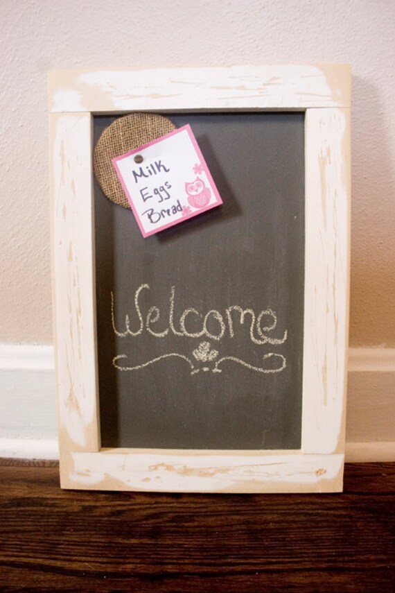 Rustic Message Board Chalkboard Wooden by WoodSmithDesignCo