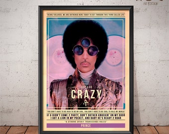 Prince Poster - Quote Retro Music Poster - Music Print, Wall Art