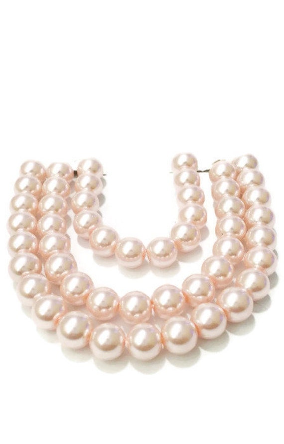 Bulk pearls pink 65 faux pearls 6mm glass by VickysJewelrySupply