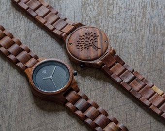 Womens Wood Watch, clock, watch, Wooden watch,womens watch, birthday gift, mother, bridesmaid gift, wife ,Christmas, mom, anniversary, BLwS