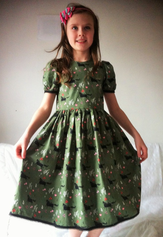 Girls horses dress wild horse girls dresses by AlexasBoutique2013