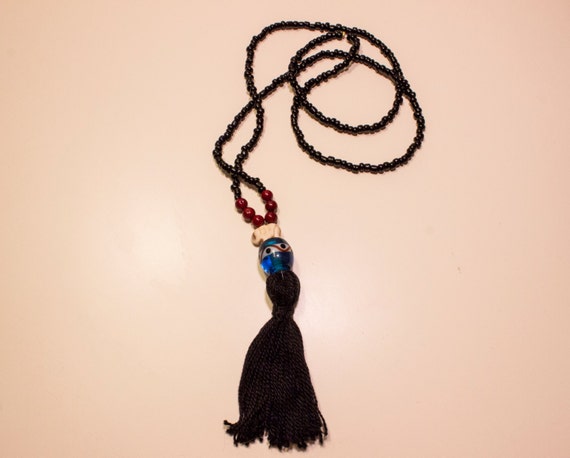 Boho Elephant Tassel Necklace By Rubyrawart On Etsy 7943