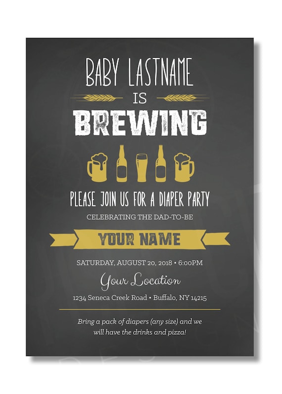 Dads Diaper Party Invitations Template 5