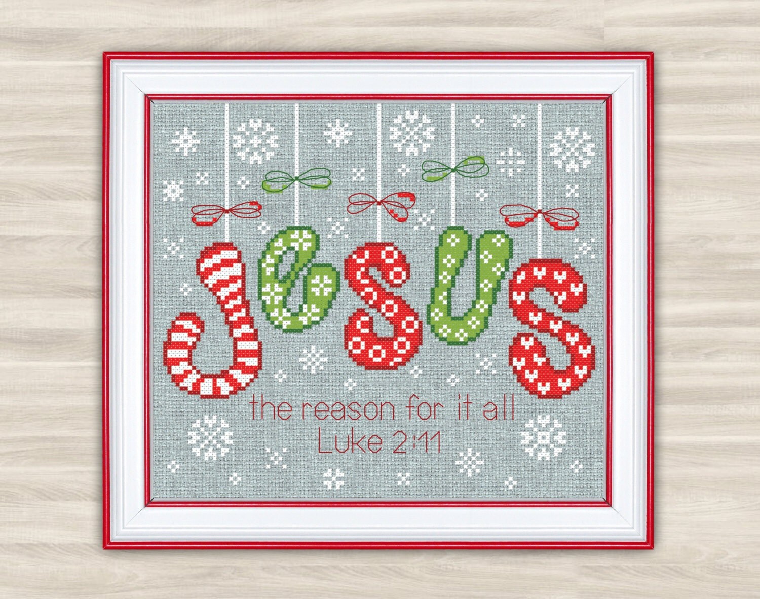 Buy 2 get 1 free Jesus Christmas Cross Stitch Pattern