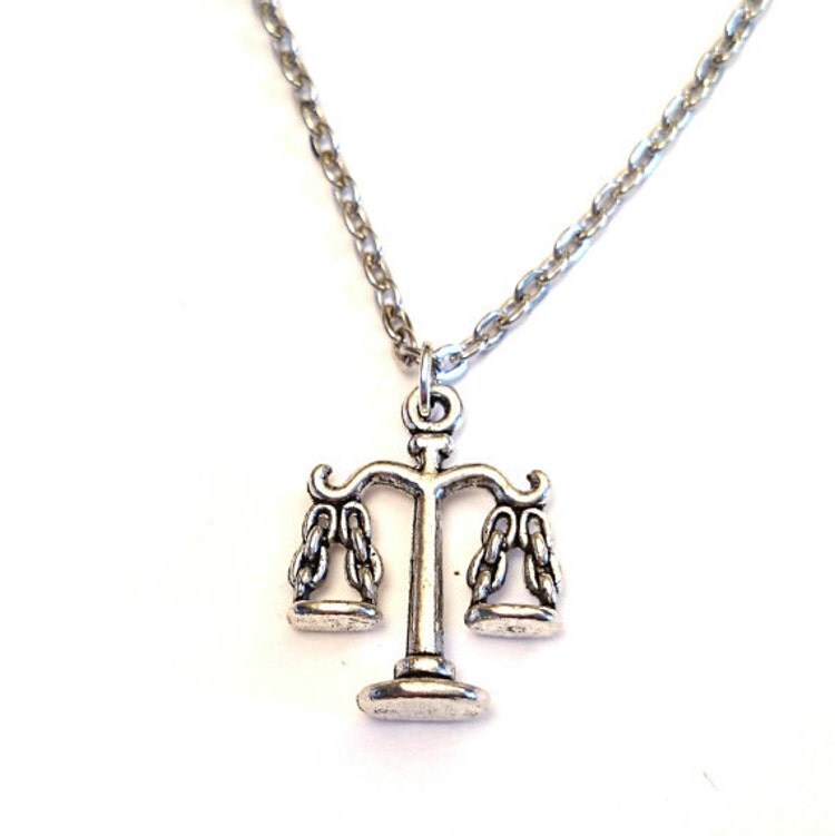 Scales of Justice Necklace Scales of Justice Charm by TrueGlows