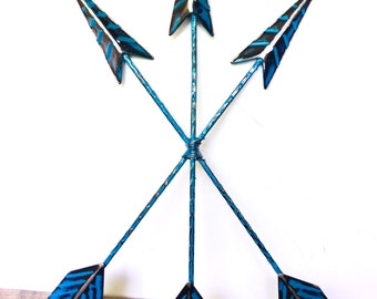 Teal Blue Wall Arrow Decor - Bohemian Home Decor - Arrow Wall Art - Tribal Arrows - Teal Blue Wall Decor - Arrow Wall Hanging - Tribal Decor