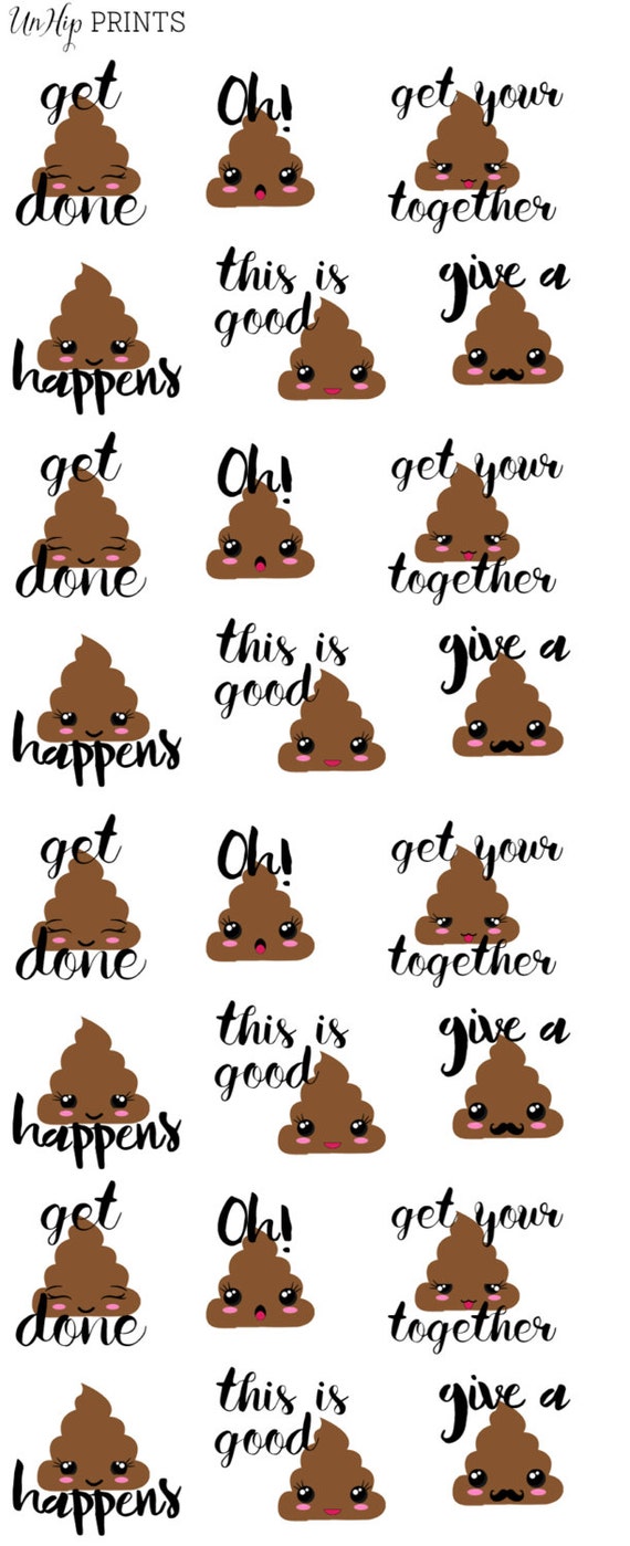 items-similar-to-poop-emoji-stickers-planner-stickers-inspirational