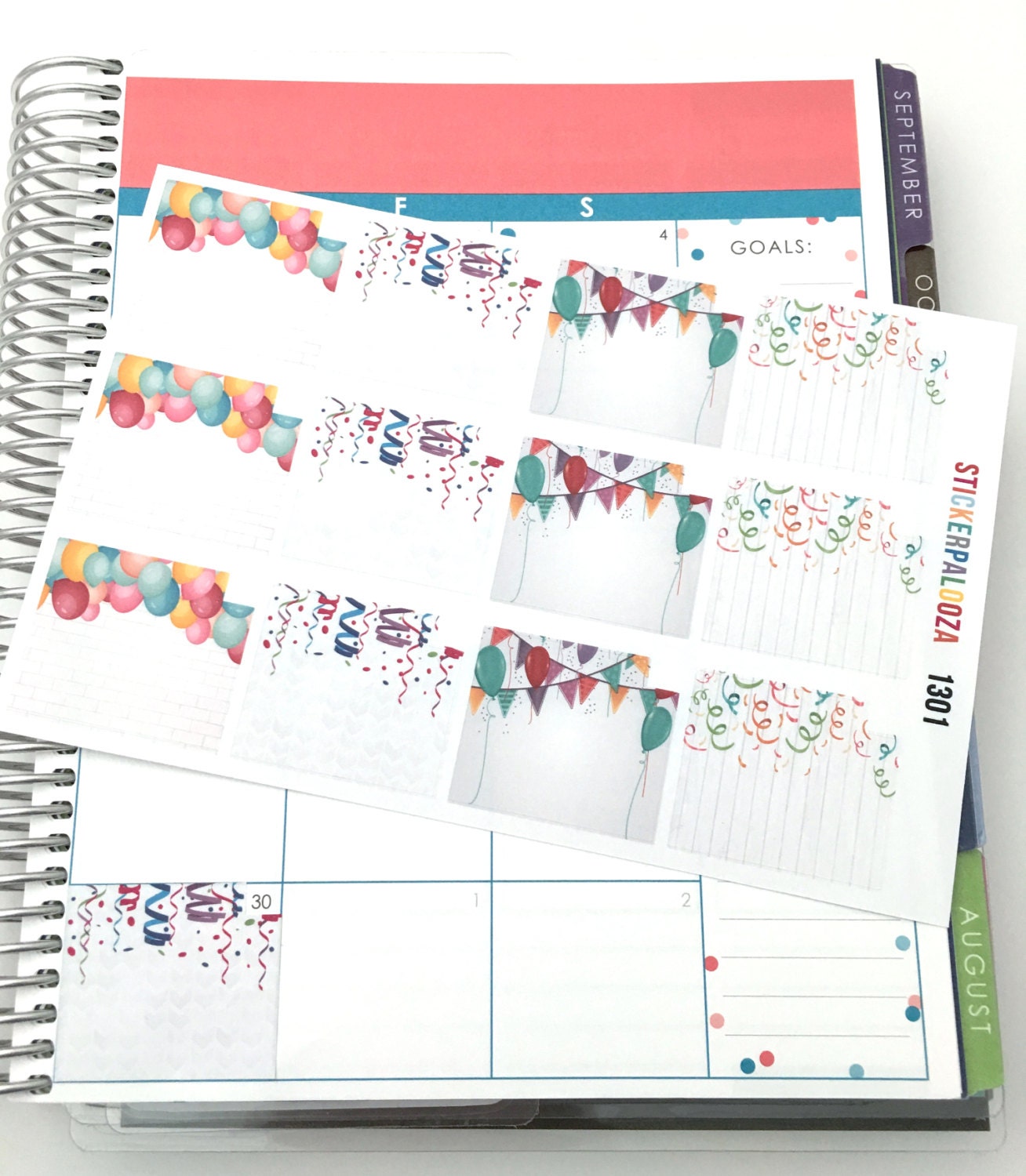 Monthly Birthday Planner Stickers Birthday Party Stickers