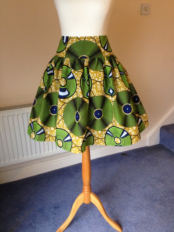 African Printed Skirt Knee Length High Waist Made to measure