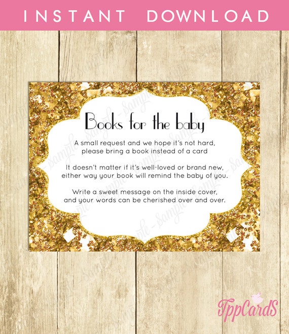 Bring a Book Baby Shower Invitation Insert Instead of Card ...