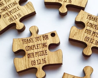 Custom Wedding Favors - Puzzle Favors - Puzzle Piece Favors - Puzzle Decor - Puzzle Decorations - Puzzle Pieces - Wedding Table 10TD