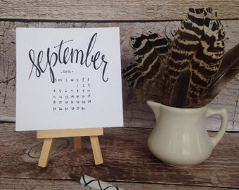 Mini Academic Calendar 2016-2017 with Easel